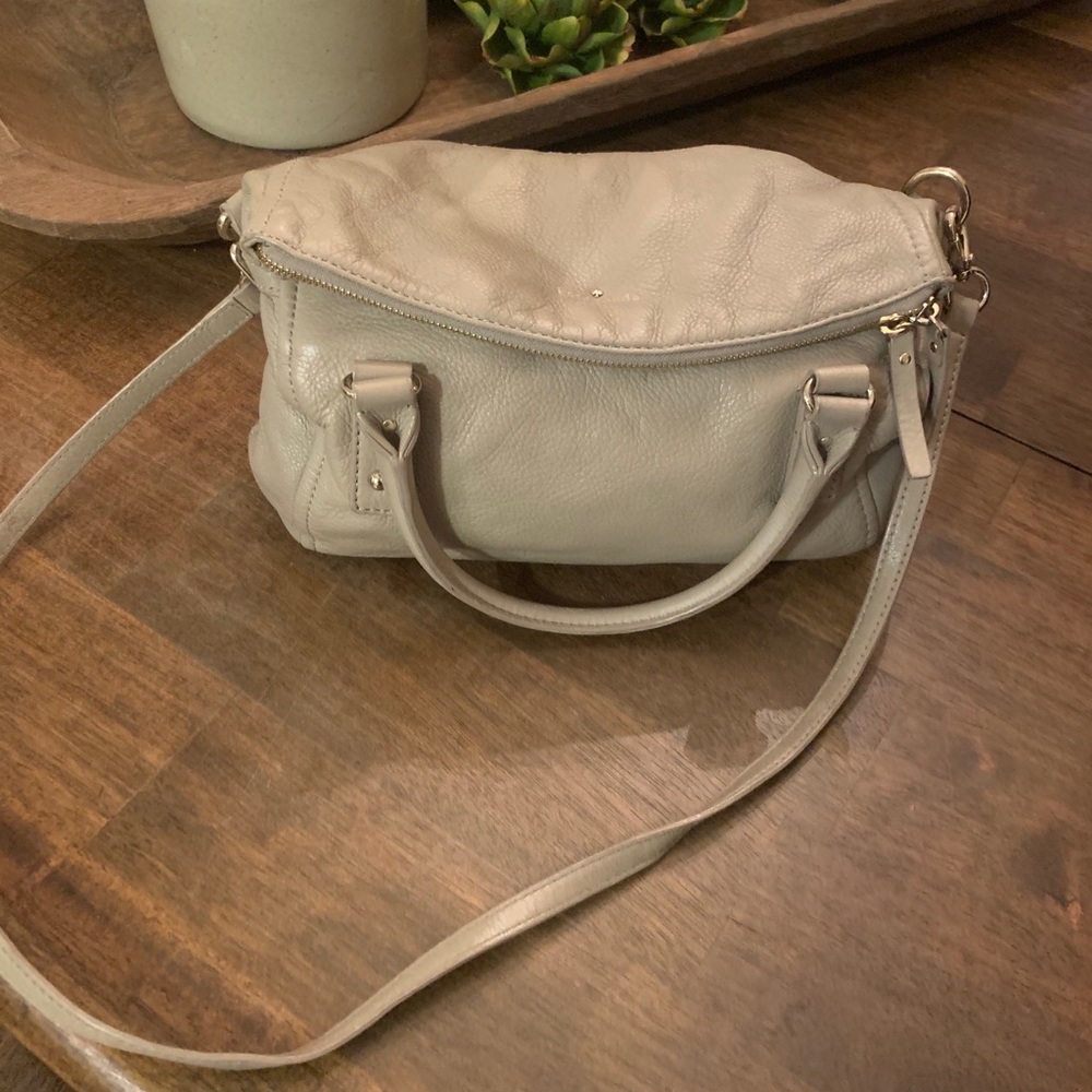 Kate Spade Pebble Leather Beige Crossbody